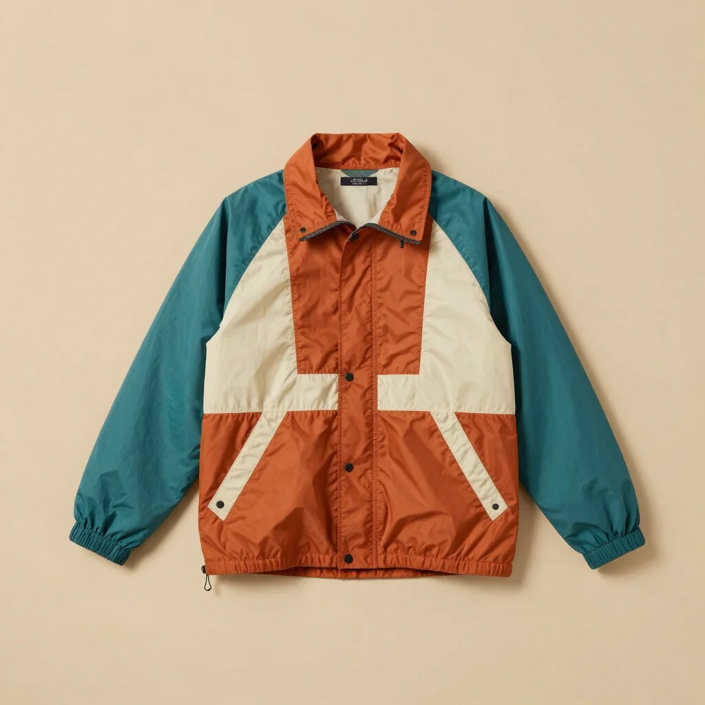 1980s Colorblock Nylon Windbreaker