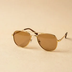 1970s Amber Lens Aviator Sunglasses